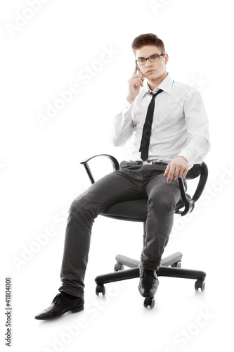 Young man talking cellphone