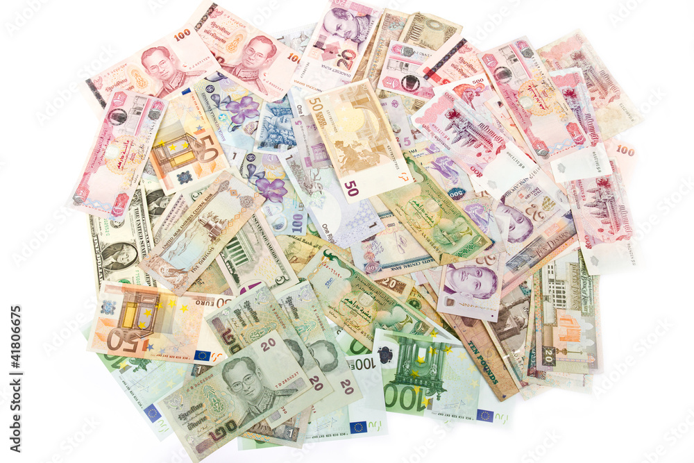 Currencies, worldwide money, banknotes, exchange rate Currencies, worldwide money, banknotes, exchange rate