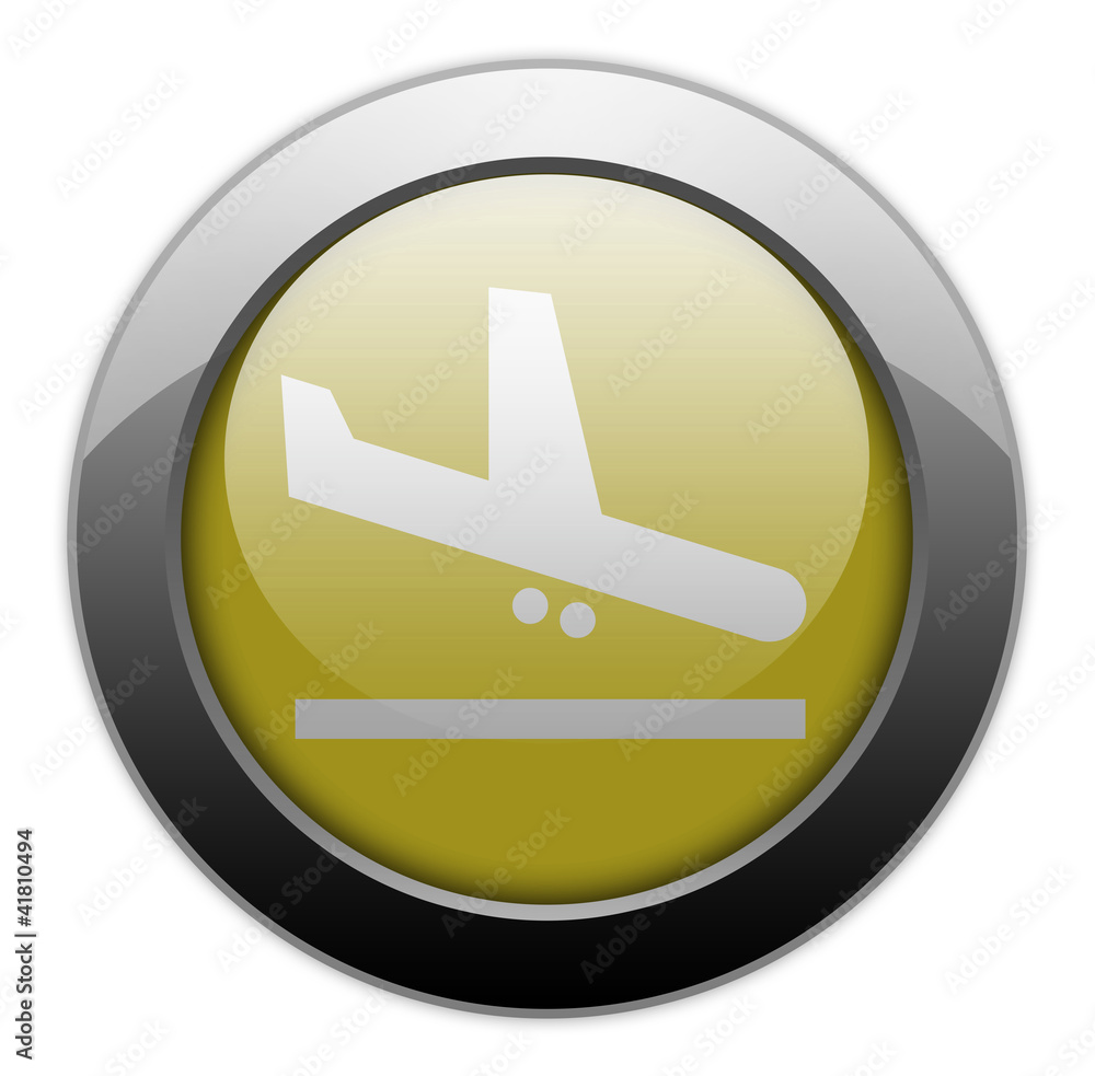 Yellow Metallic Orb Button Yellow Metallic Orb Button