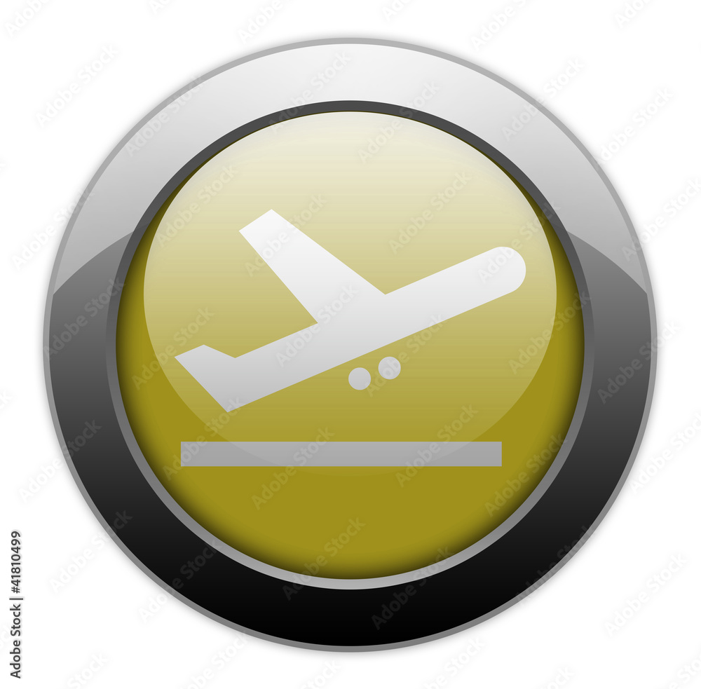 Yellow Metallic Orb Button Yellow Metallic Orb Button