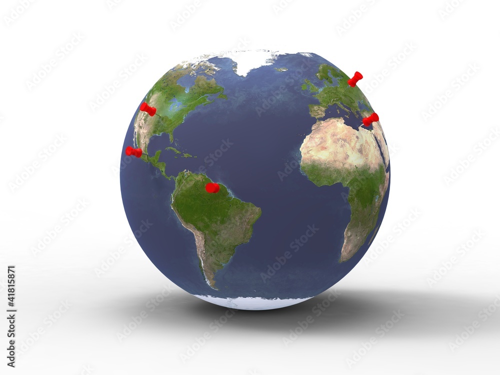 Fototapeta premium Pins planet