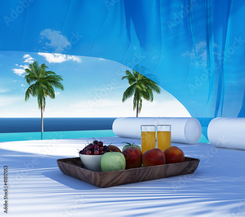 Luxury gazebo, lounge breakfast, pool suumer holiday
