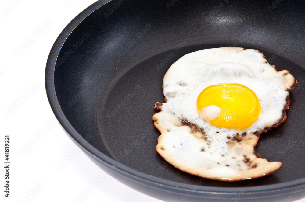 Fried egg in a skillet Fried egg in a skillet