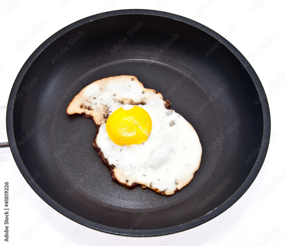 Fried egg in a skillet Fried egg in a skillet