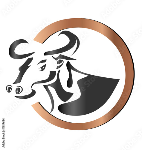Farm cow logo vector