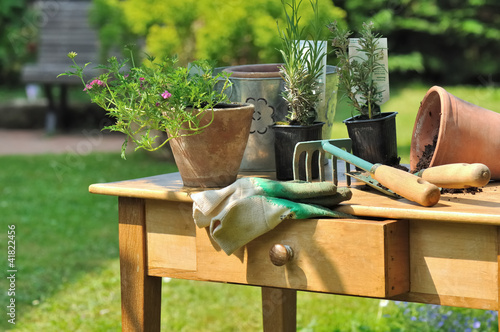 table de jardinage
