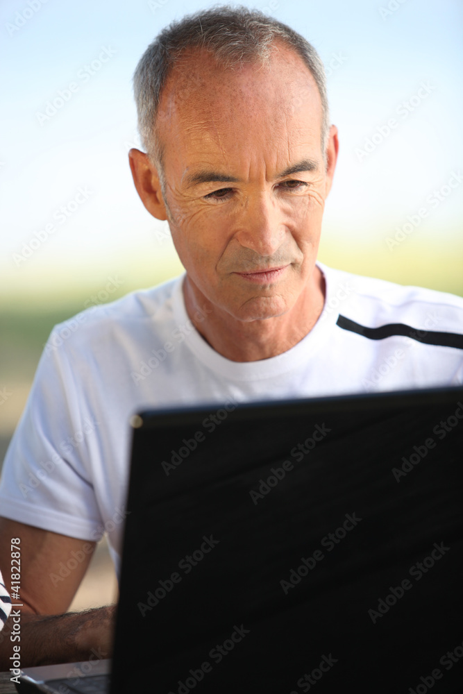 Man with computer Man with computer
