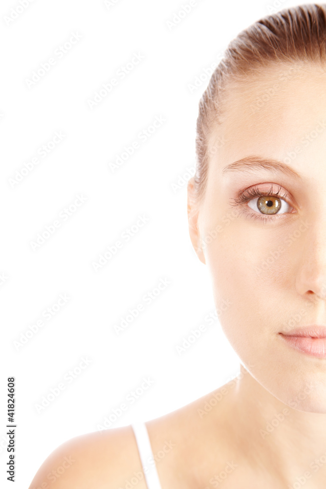 Fototapeta premium Angeschnittenes Portrait einer Frau