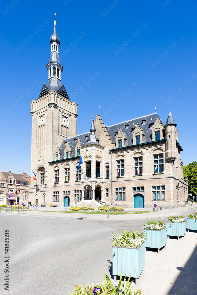 town hall of Bailleul, Nord-Pas-de-Calais, France