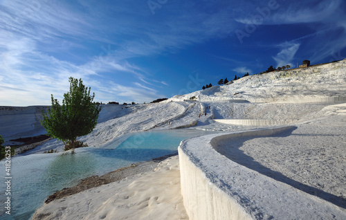 travetines at pamukkale , hierapolis , turkey