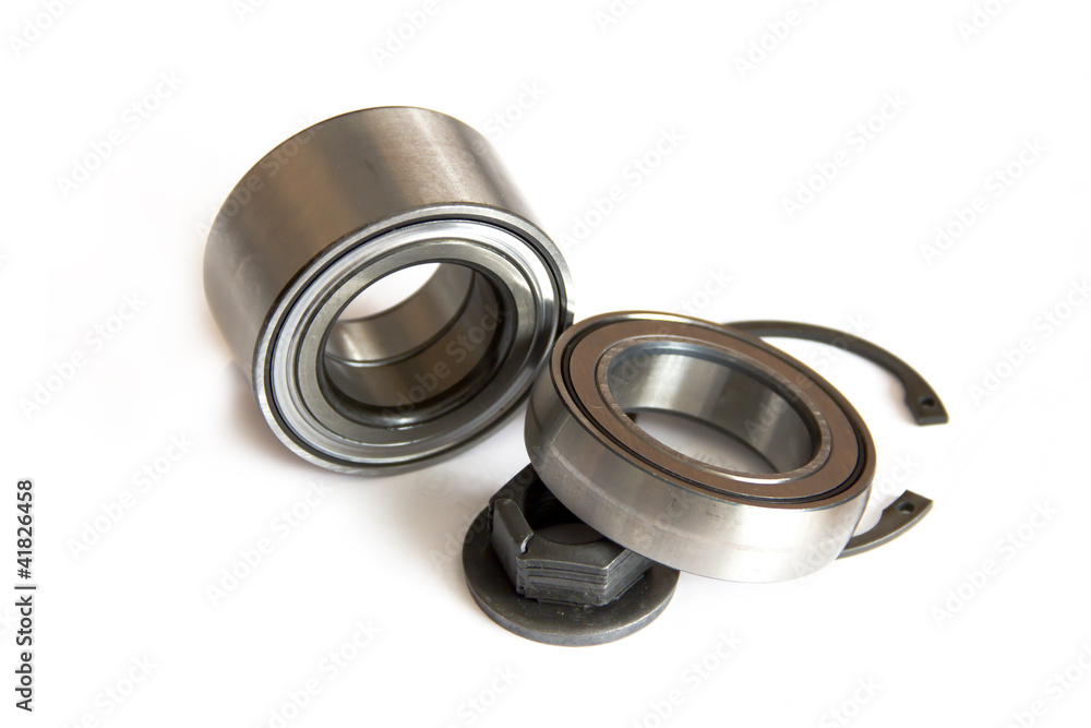 auto parts: bearing on a white background auto parts: bearing on a white background