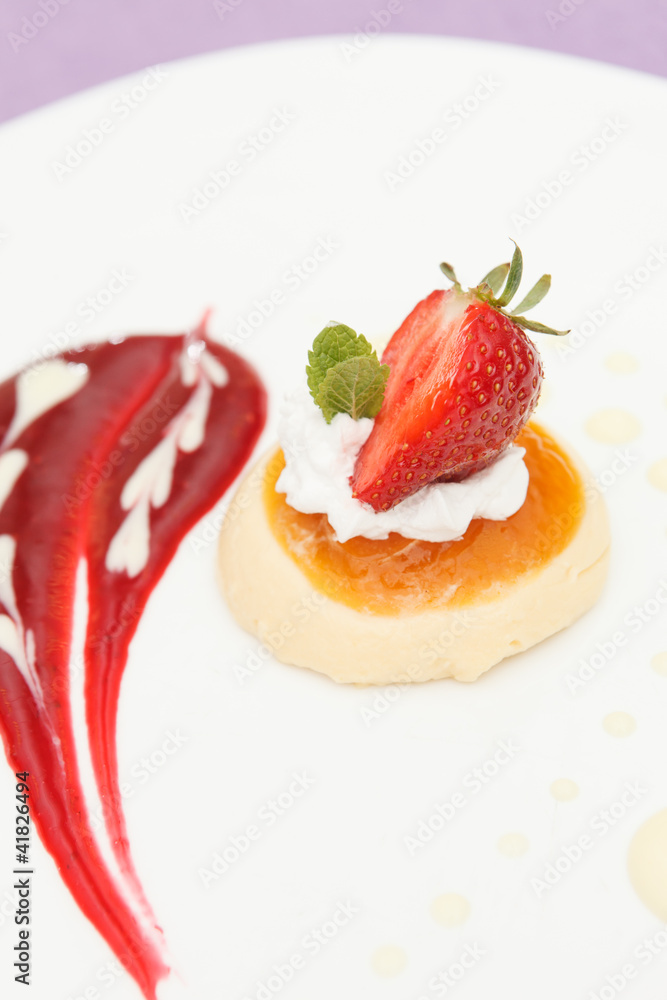 italian panna cotta dessert with strawberry italian panna cotta dessert with strawberry