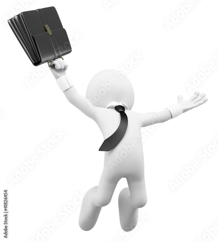 3d business white people. Business success