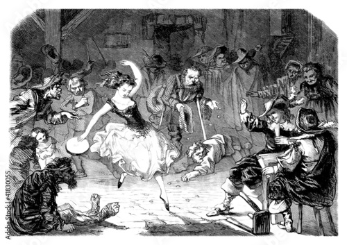 Gispy Dancing - 18th century photo