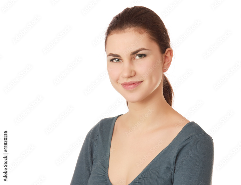 Closeup portrait of a beautiful young woman Closeup portrait of a beautiful young woman