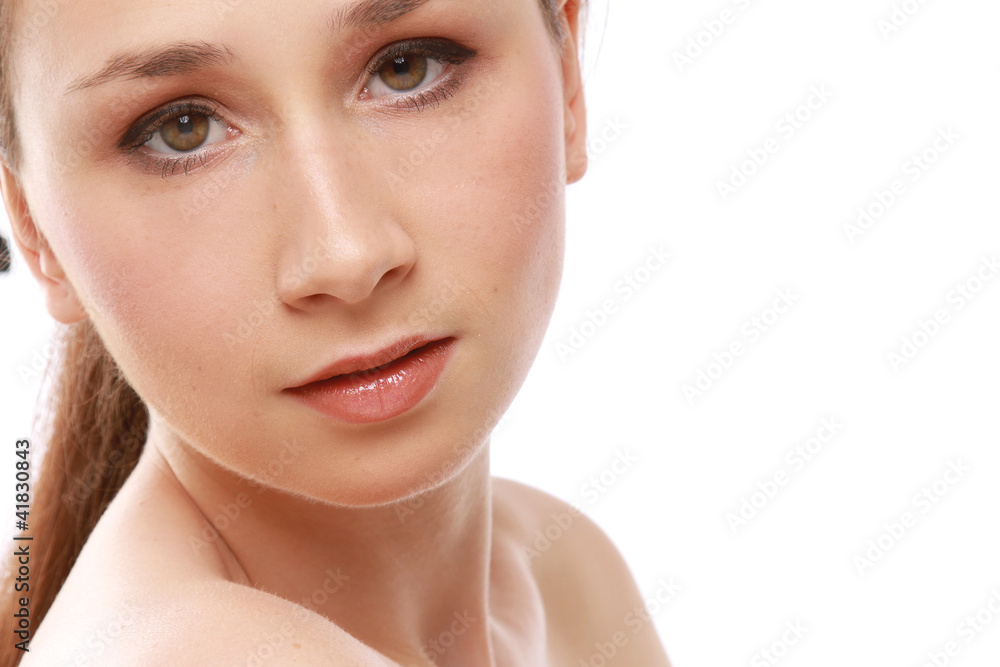 Closeup portrait of a beautiful young woman Closeup portrait of a beautiful young woman