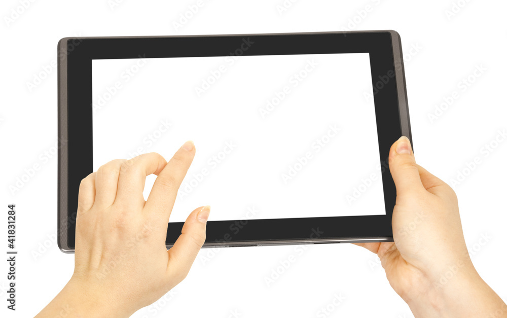 Tablet in woman hands Tablet in woman hands