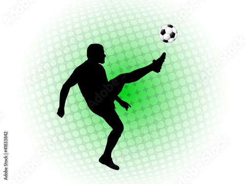 soccer player on the abstract background © Bokica