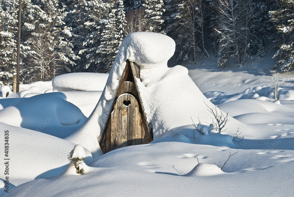 туалет зима Сельский туалет зимой в Сибири. Stock Photo | Adobe Stock