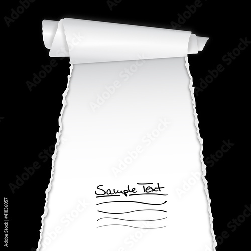aufgerissenes Papier mit Textfreiraum
