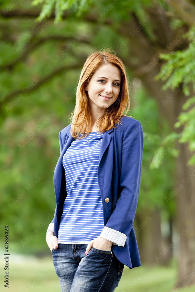 Young fashion girl at spring outdoor. Young fashion girl at spring outdoor.