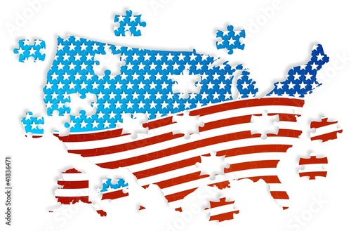 Jigsaw puzzle USA photo