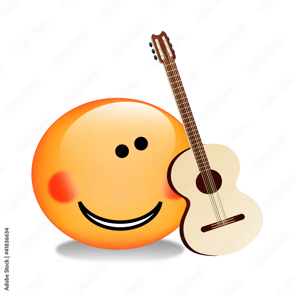 smiley - gitarre Stock Vector | Adobe Stock