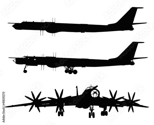 Strategic bomber vector detailed silhouette photo