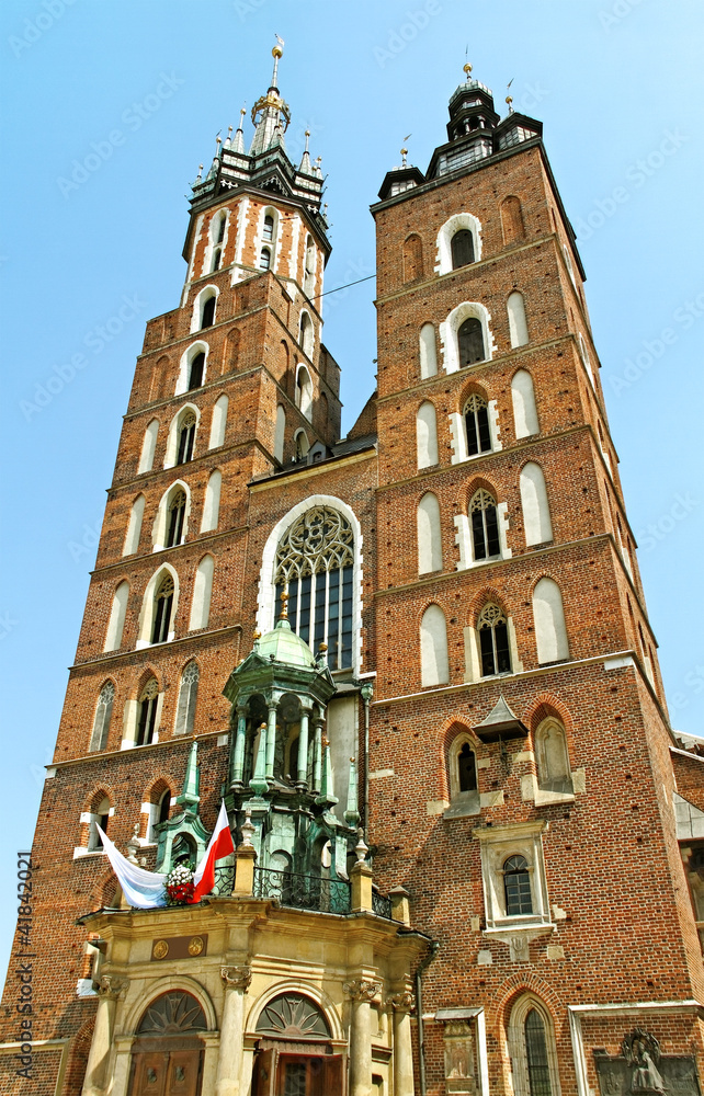 Naklejka premium Market square in Krakow.