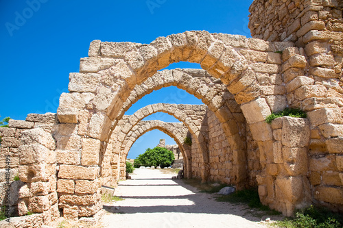 Fotografia Ruins of antique Caesarea. Israel.
