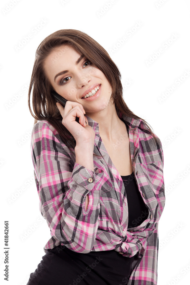 teen girl talking on the phone teen girl talking on the phone
