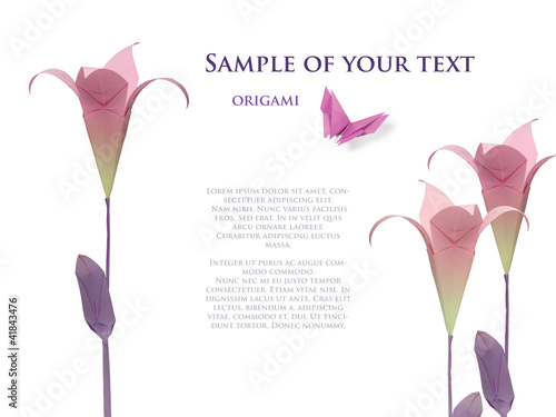 Fototapeta Naklejka Na Ścianę i Meble -  origami lily decoration