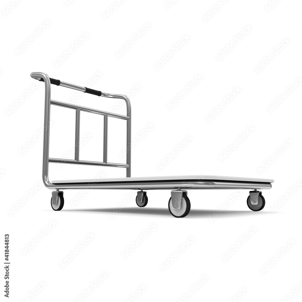 Empty Service Cart isolated on white background Empty Service Cart isolated on white background