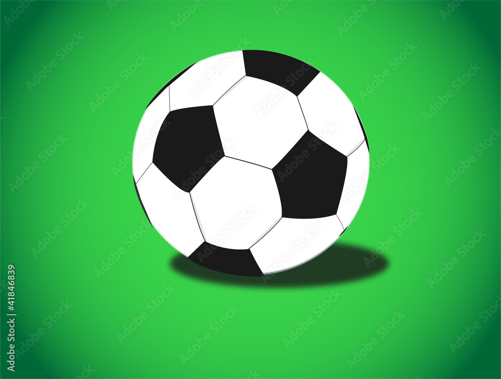 Illustration of soccer ball on green background Illustration of soccer ball on green background