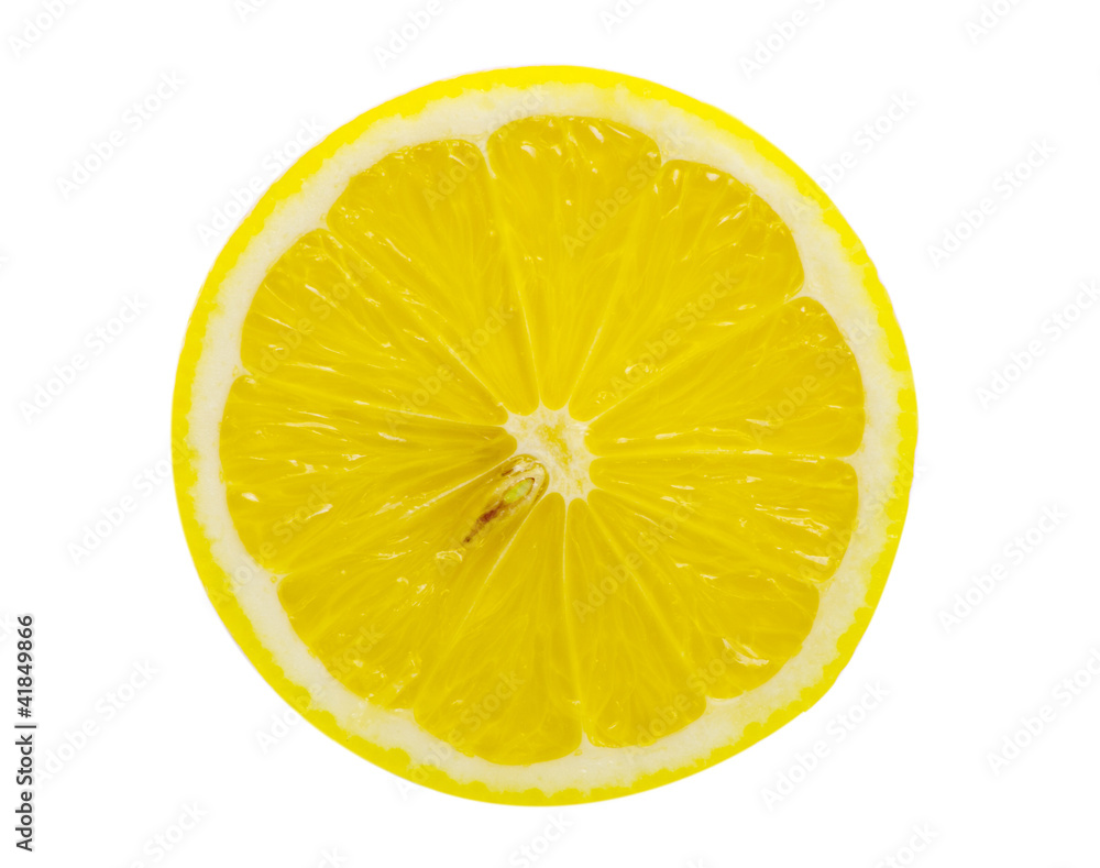 slice of lemon isolated on white background slice of lemon isolated on white background