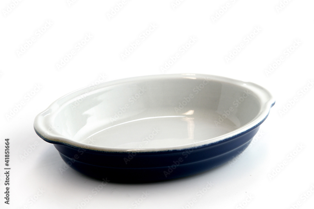 Empty baking dish Empty baking dish