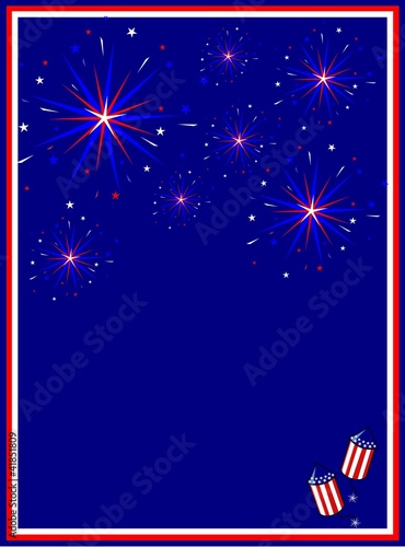 4th of July fireworks background