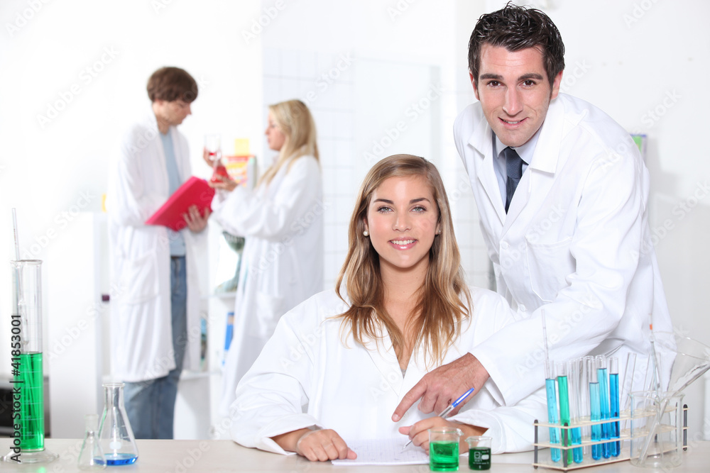 science student in the lab science student in the lab