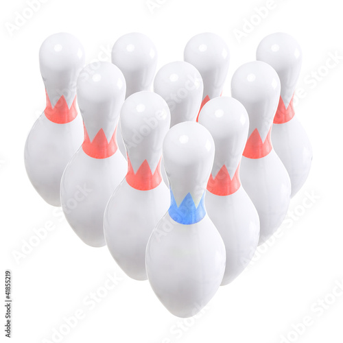 Slika na platnu bowling skittle. A number of pins, the pyramid