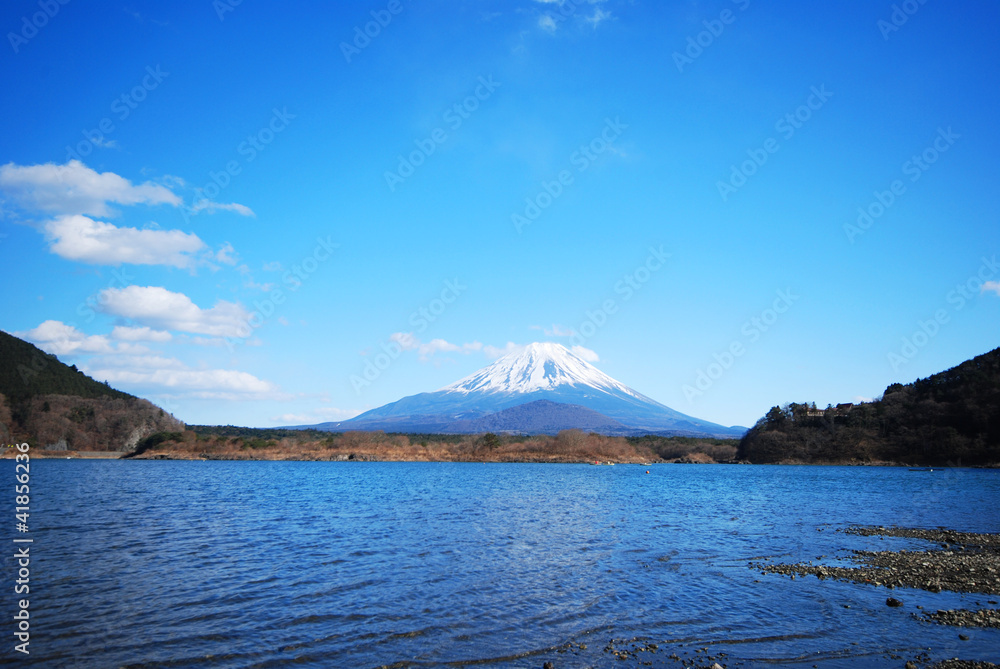 Blue sky and Mount Fuji