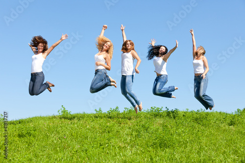 Women on meadow