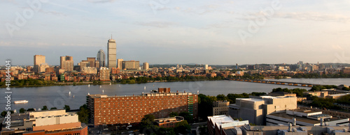 Cambridge and Boston Facing One Another across the Charles photo