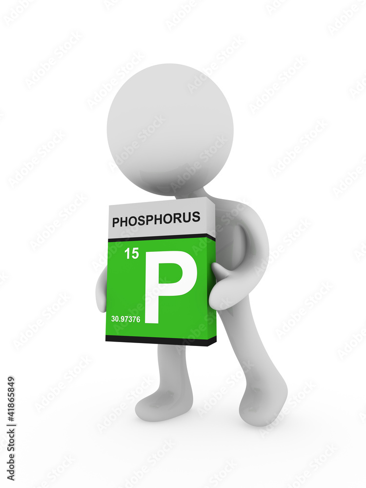 3d man carry a phosphorus  box