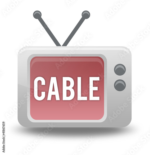 Cartoon-style TV Icon with 