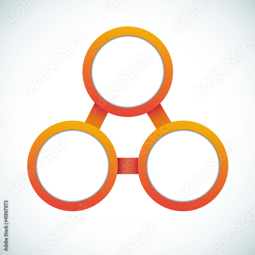 Empty color circle marketing flowchart