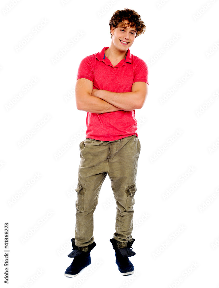 Full length view of a handsome young guy Full length view of a handsome young guy