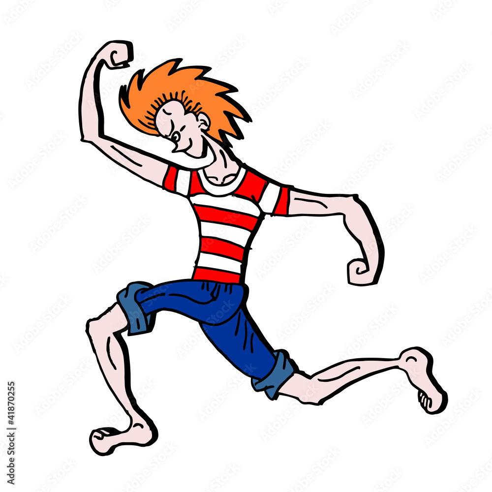 Obraz premium Cartoon run
