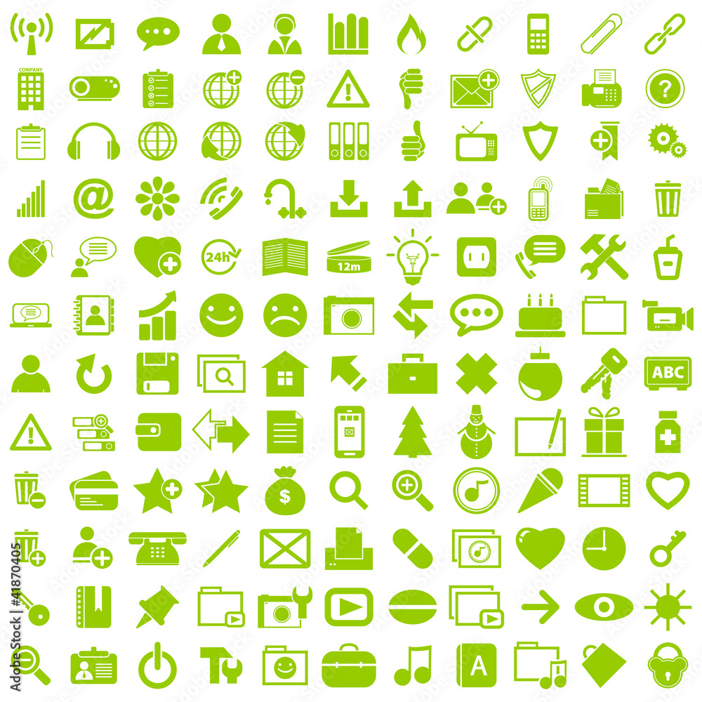 Obraz premium Business icon set button sign.