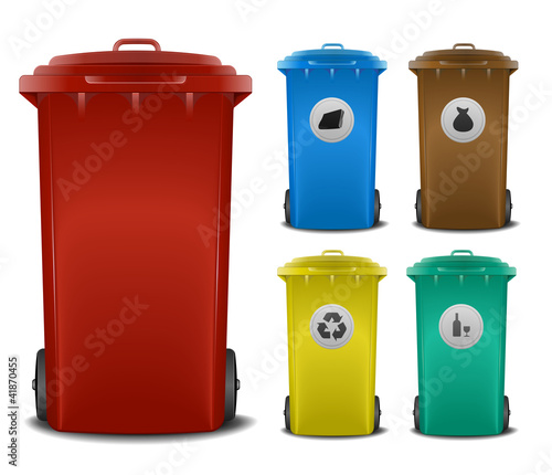 recycling bins