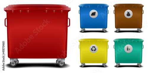 recycling bins